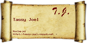 Tassy Joel névjegykártya